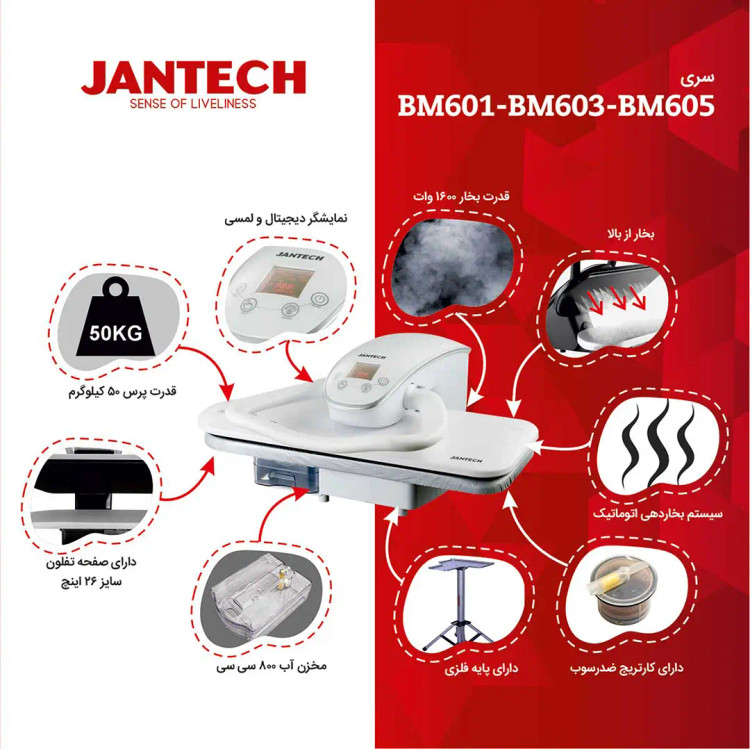 اتو پرس ژانومه مدل bm601