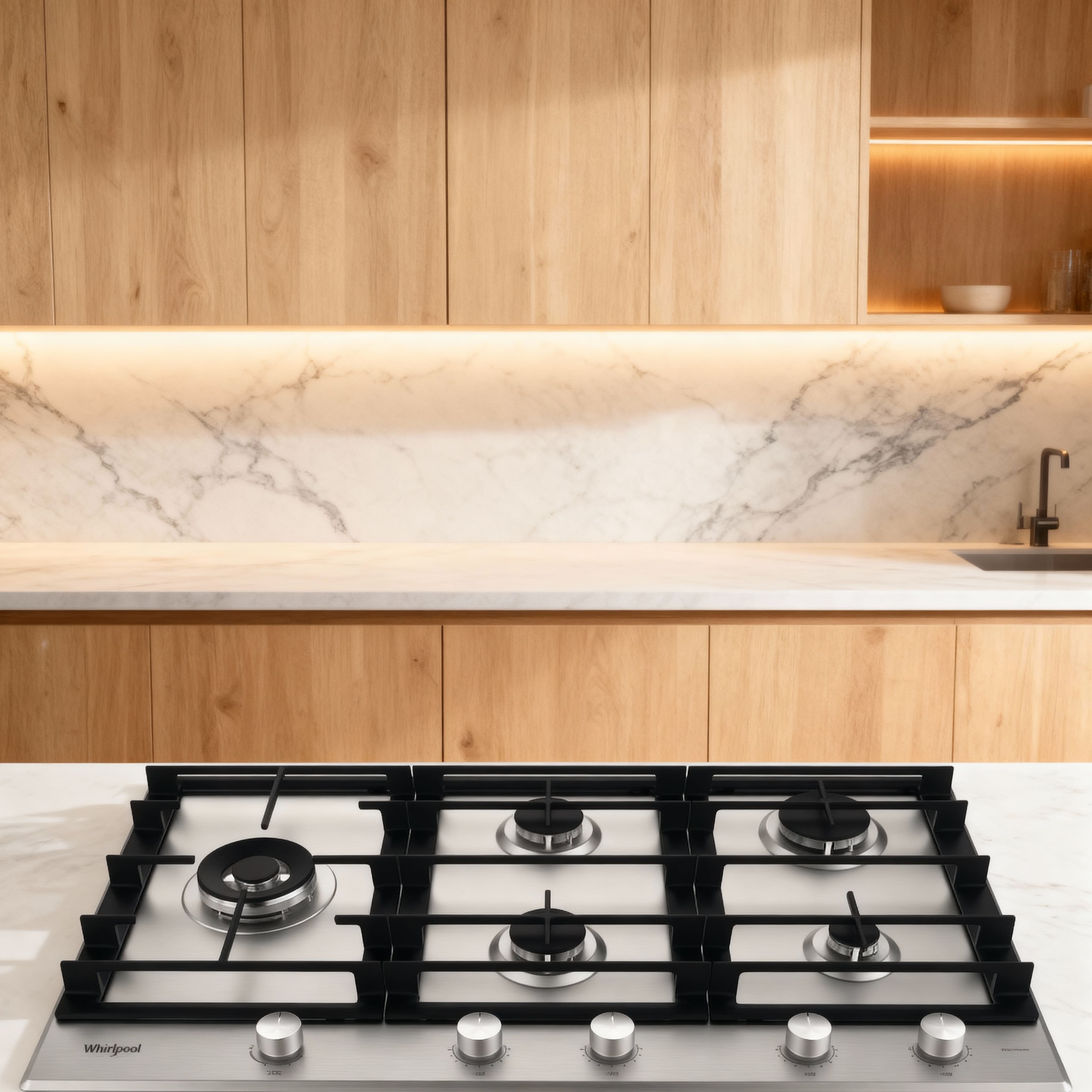 Whirlpool gas hob: 5 gas burners GMWL 928/IXL