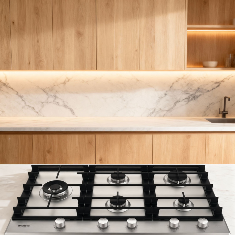 Whirlpool gas hob: 5 gas burners GMWL 928/IXL